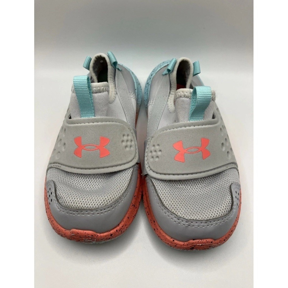 Under Armour Girls UA runplay fade running shoes gray 3025395-100 9 Toddler
